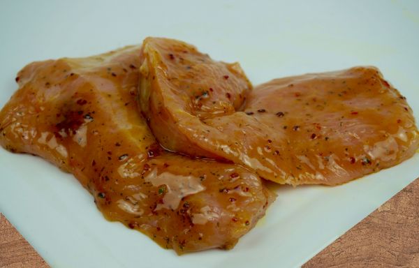 Putensteak mariniert