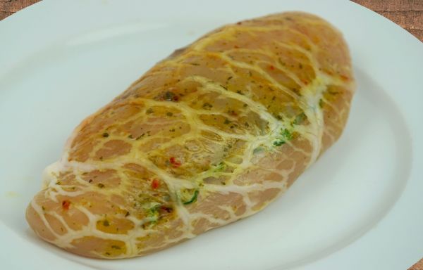 Hähnchenbrust gefüllt mit Spinat/Frischkäse