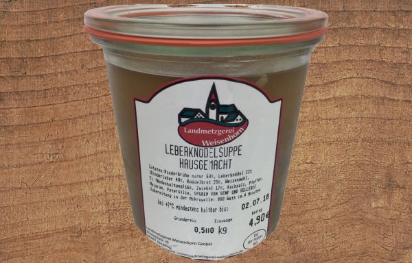 Leberknödelsuppe hausgemacht