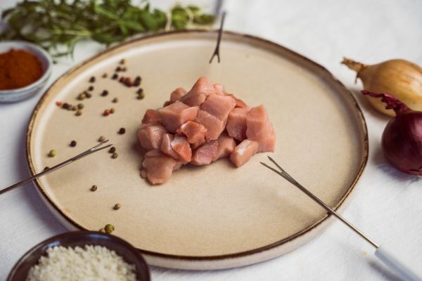 Fonduefleisch Schweinehüfte in Würfel vom "Wohlfühlschwein"